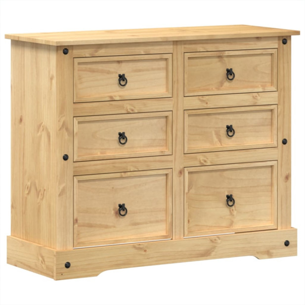 Corona tömör fenyőfa komód 110x43x91 cm - utánvéttel vagy ingyenes szállítással