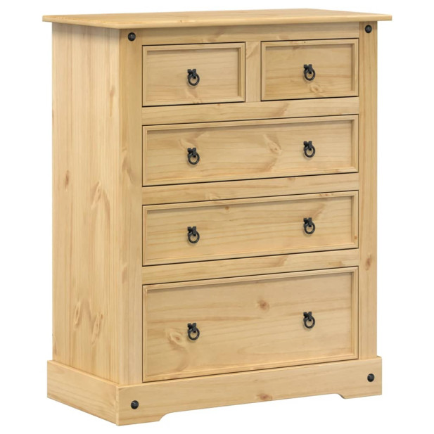 Corona tömör fenyőfa komód 92x48x114 cm - utánvéttel vagy ingyenes szállítással