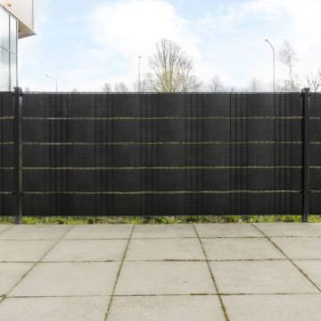 5 db fekete polyrattan erkélyparaván 255 x 19 cm - utánvéttel vagy ingyenes szállítással