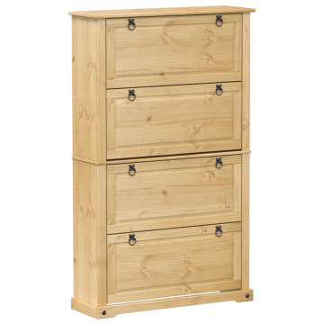 Corona tömör fenyőfa cipőszekrény 99x32x163,5 cm - utánvéttel vagy ingyenes szállítással