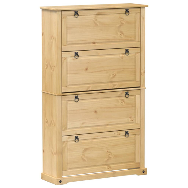 Corona tömör fenyőfa cipőszekrény 99x32x163,5 cm - utánvéttel vagy ingyenes szállítással