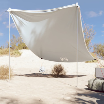 Szürke strandnapernyő homokrögzítőkkel 214 x 236 cm - utánvéttel vagy ingyenes szállítással
