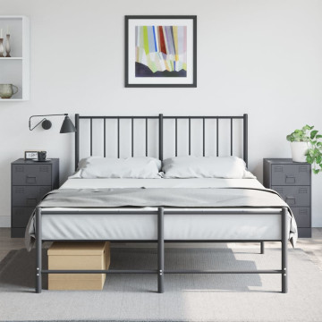 2 db antracitszürke acél éjjeliszekrény 34,5x39x62 cm - utánvéttel vagy ingyenes szállítással