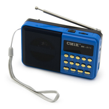 Akkumulátoros mini vezeték nélküli FM rádió (MK-011)