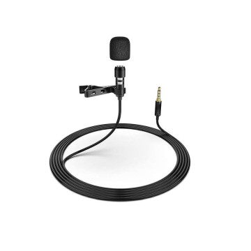 Csiptehető Mikrofon, PMLLCB, jack 3.5, fekete	