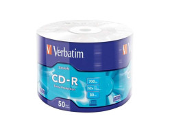 CD-R lemez, 700MB, 52x, 50 db, zsugor csomagolás, VERBATIM ”DataLife”