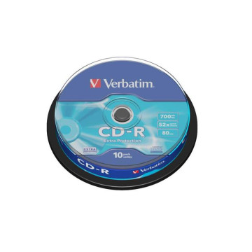 CD-R lemez, 700MB, 52x, hengeren, VERBATIM ”DataLife” (10db)