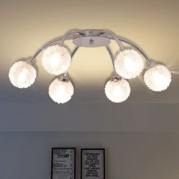Mennyezeti lámpa 6 db 240 W-os G9-es LED izzóval - utánvéttel vagy ingyenes szállítással