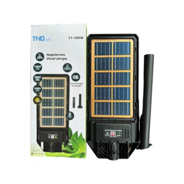 THO FT-300w Napelemes lámpa,  1800Lm,  6500K,  Fekete