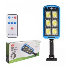 Napelemes lámpa 30 W, 150 LED, fényérzékelő és mozgásérzékelő ZB-150B