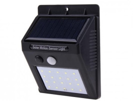 Alloet 20 LED-es napelemes kültéri LED lámpa alkonyat kapcsolóval és mozgásérzékelővel