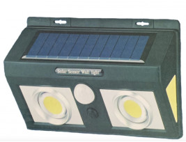 Alloet CL-5066 Extra erős Vezeték nélküli Napelemes 2+2 COB LED fali lámpa fény-mozgásérzékelős