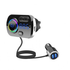 BC49BQ Bluetooth autós MP3 lejátszó Fm Transzmitter LED kijelzővel 2 telefonos