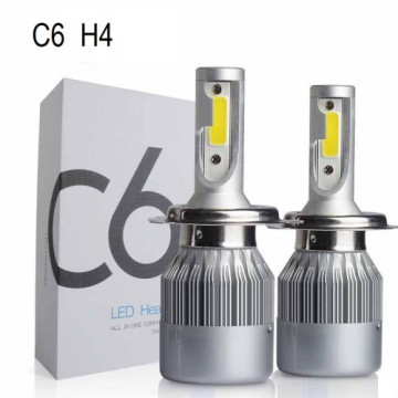 C6 H4 LED fényszóró izzó szett (2db) H4 foglalattal