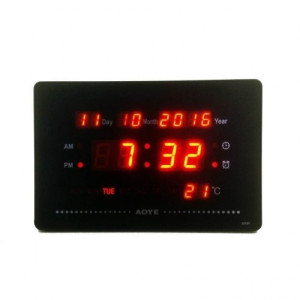 Digitális LED óra ébresztő funkcióval, hőmérő kijelző, LED naptár – JH-2315