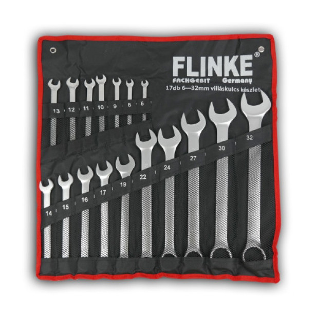 Flinke 17 db-os csillag-villáskulcs készlet (6-32mm)