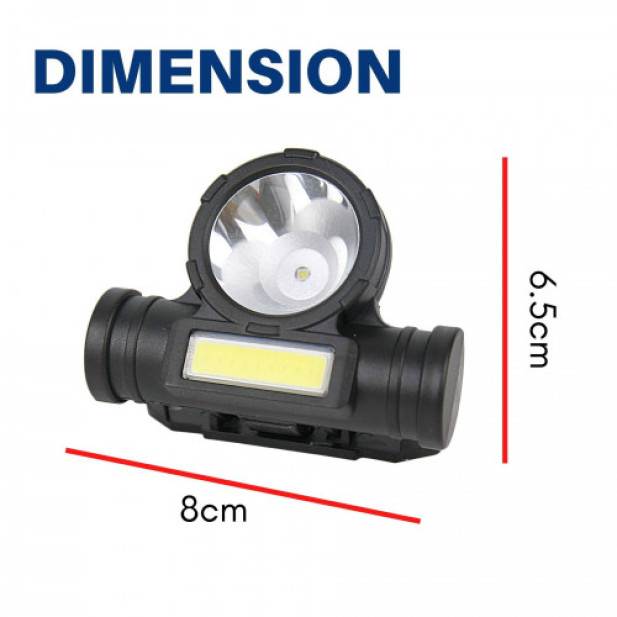 Led-es akkumulátoros mini fejlámpa 0963