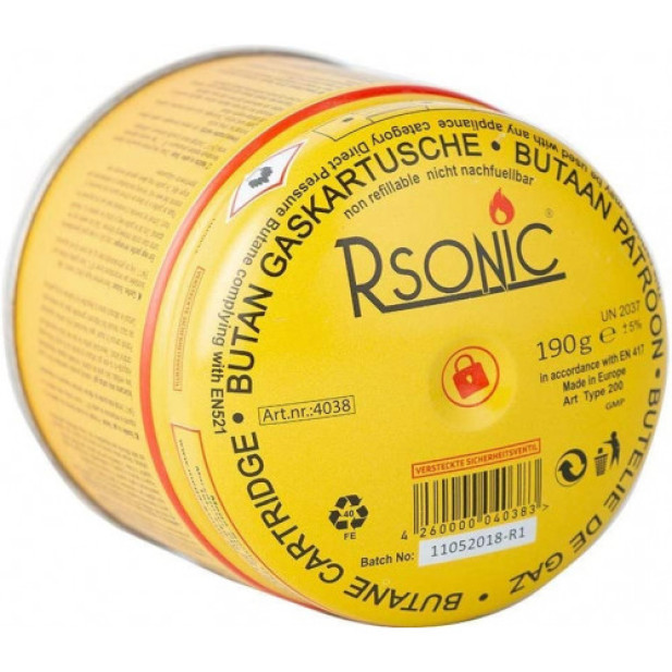 Rsonic bután gázkazetta 190 g kempingkályhához