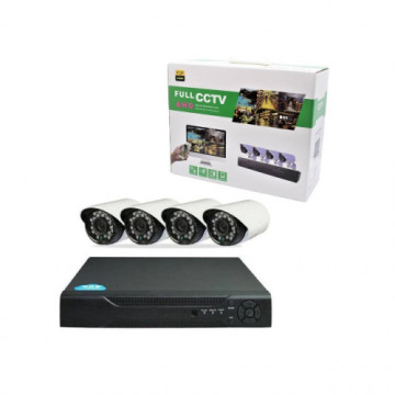 4 kamerás komplett biztonsági megfigyelő rendszer Full HD 6145AHD-4