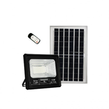 Napelemes LED Reflektor Távirányítóval JD-T100 100W