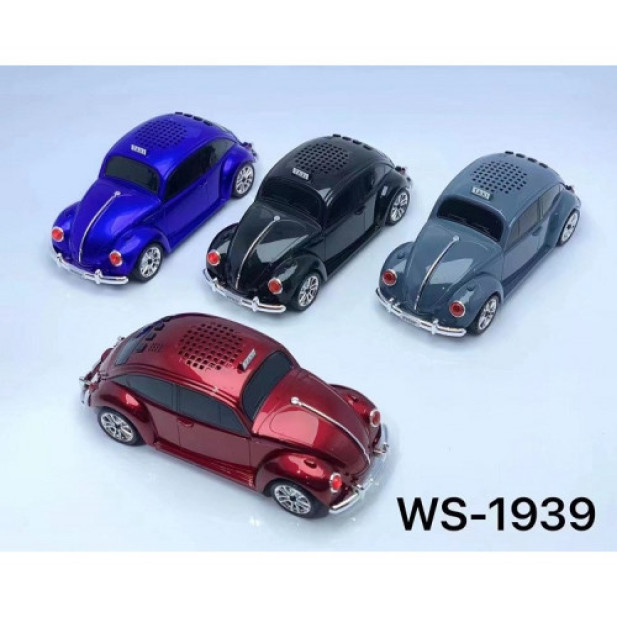WS-1939 Taxi Formájú Vezeték Nélküli Hangszóró BT FM USB TWS-Szürke