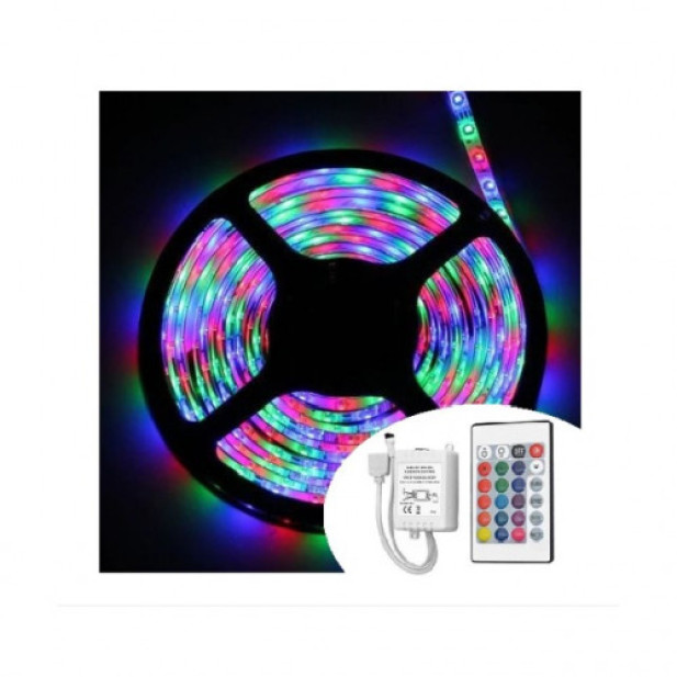 5 méteres színes RGB 2835 kültéri LED szalag szett