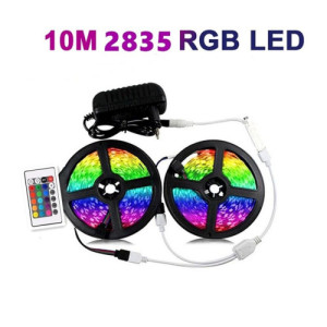 10 méteres színes RGB 2835 kültéri LED szalag szett