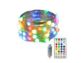 RGB karácsonyi izzó típusú lámpa és Bluetooth vezérléssel alkalmazáson keresztül, hossza 10 m USB-PX10