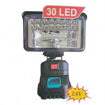 FK-LAM-04 30 LED-es 24V akkumulátoros munkalámpa