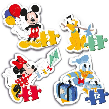 Bébi sziluett puzzle 4in1 - Disney Baby