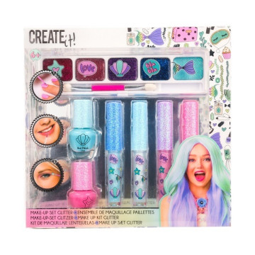 Create It! Make-Up szett csillámos sellő színekkel - Canenco