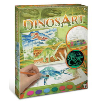 Dínós kifestő készlet vízfestékkel - DinosArt