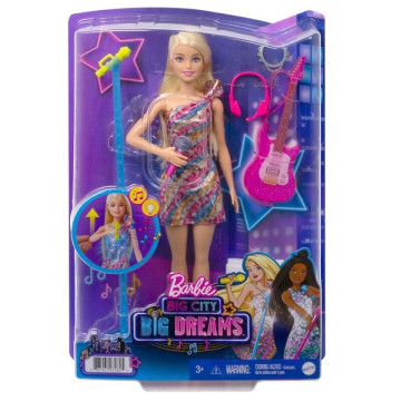 Barbie baba Big City Dreams játékszett - Malibu baba gitárral