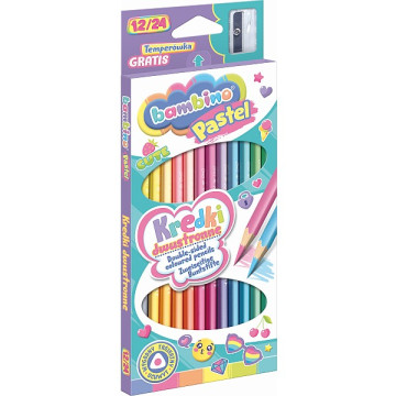 Bambino kétvégű, 24 színű színes ceruza készlet - Pasztell