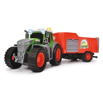 Dickie Fendt zöld traktor billenő utánfutóval 26 cm