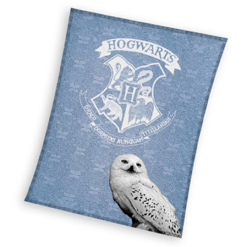 Harry Potter polár takaró 130 x 170 cm - Roxfort címer és Hedvig
