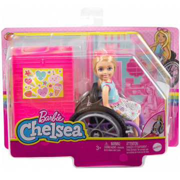 Barbie Chelsea kerekesszékes baba