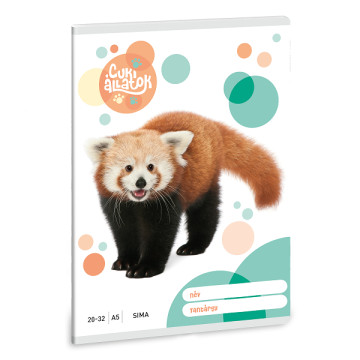 Ars Una A5-ös sima füzet - Cuki állatok - Vörös panda
