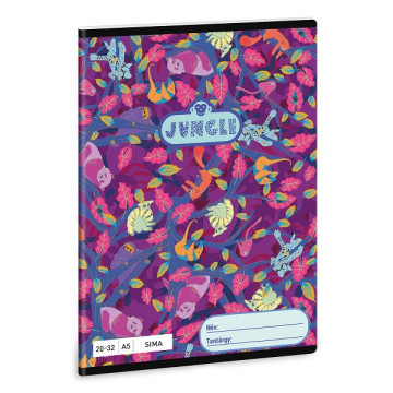 Ars Una A5-ös sima füzet - Jungle lila