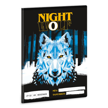 Ars Una A5-ös kockás füzet - Nightwolf