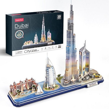 CubicFun City Line 3D LED puzzle 182 db-os - Dubai