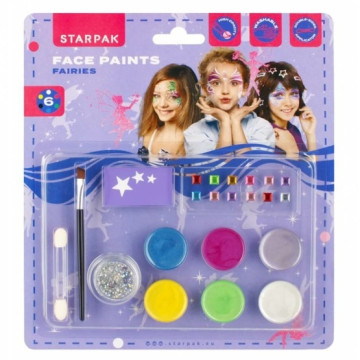 Starpak arcfesték készlet 6 db-os glitterrrel - Fairies