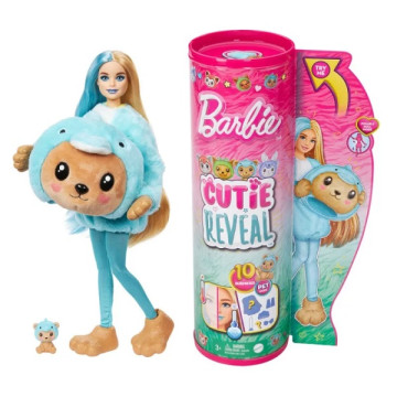 Barbie Cutie Reveal meglepetés baba 6. széria - Maci - Delfin