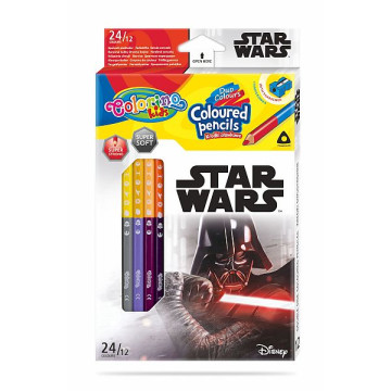 Colorino kétvégű színes ceruza készlet 24 színű - Star Wars