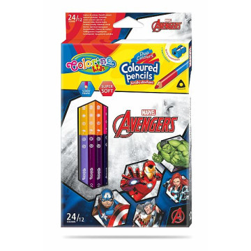 Colorino kétvégű színes ceruza készlet 24 színű - Avengers