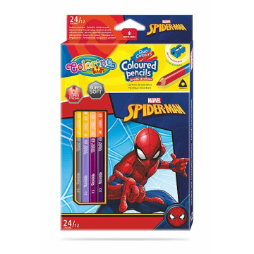 Colorino kétvégű színes ceruza készlet 24 színű - Spiderman