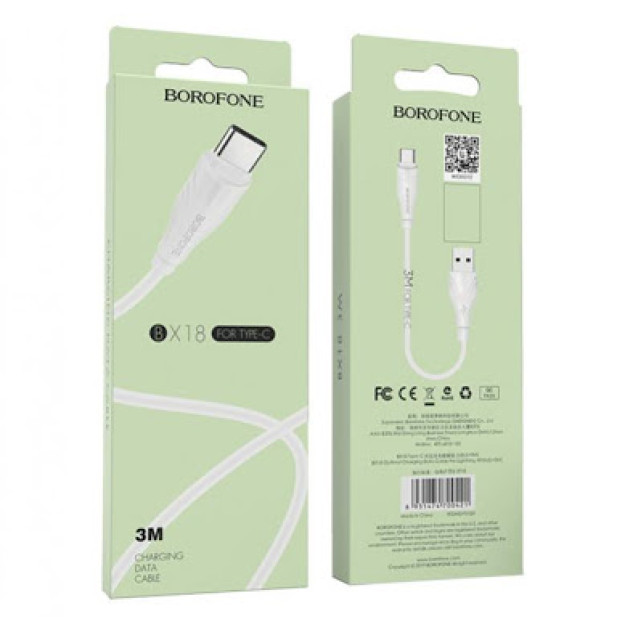 Borofone BX18Lightning 300cm-es töltőkábel