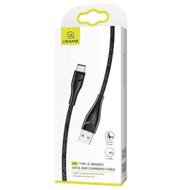 USAMS SJ398USB01 3M USB-C Adat és töltő kábel,  1323997