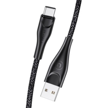 USAMS SJ398USB01 3M USB-C Adat és töltő kábel, 1323997