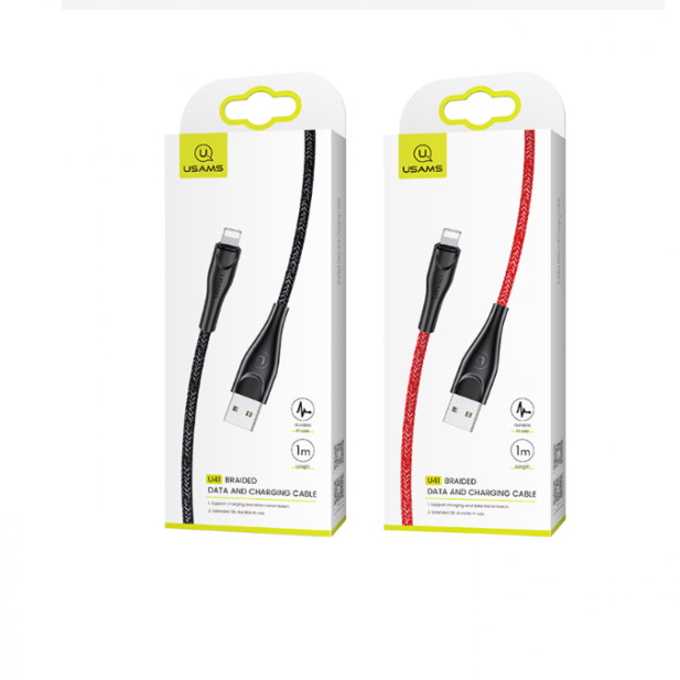 USAMS SJ394USB01 2M Lightning adat és töltő kábel,  1324421
